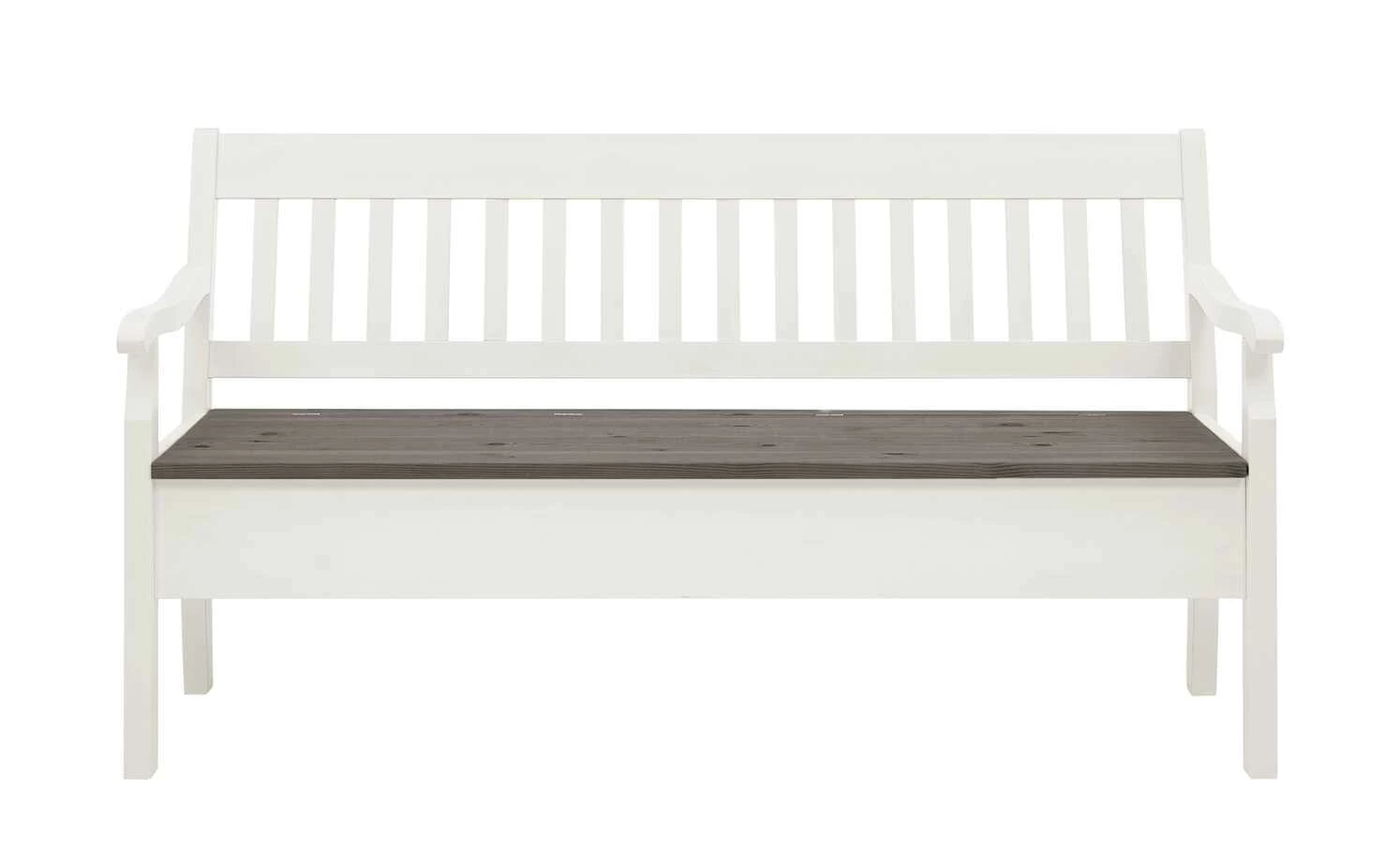 maison bleue Sitzbank mit Stauraum massiv Bendix | Weiß / Grau 169,1|cm Ja 5 maison bleue Sitzbank mit Stauraum massiv Bendix | Weiß / Grau 169,1|cm Ja – Bild 5