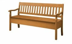 maison bleue Sitzbank mit Stauraum massiv Bendix | bernsteinfarben 169,1|cm Ja