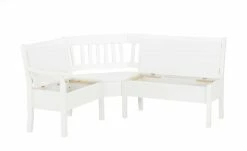 maison bleue Truhen-Eckbank massiv Bendix | Weiß ca. 147 x 170 cm -Bänke Verkaufsladen 15302102 2 202109221234