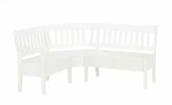 maison bleue Truhen-Eckbank massiv Bendix | Weiß ca. 147 x 170 cm