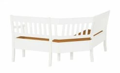 maison bleue Truhen-Eckbank massiv Bendix | Weiß / bernsteinfarben ca. 213 x 170 cm -Bänke Verkaufsladen 15302110 8 202109221234