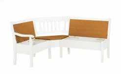 maison bleue Truhen-Eckbank massiv Bendix | Weiß / bernsteinfarben ca. 170 x 213 cm -Bänke Verkaufsladen 15302116 2 202109221234