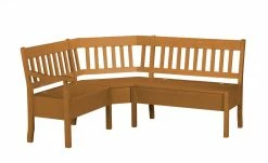 maison bleue Truhen-Eckbank massiv Bendix | bernsteinfarben ca. 170 x 213 cm