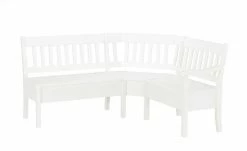 maison bleue Truhen-Eckbank massiv Bendix | Weiß ca. 213 x 147 cm