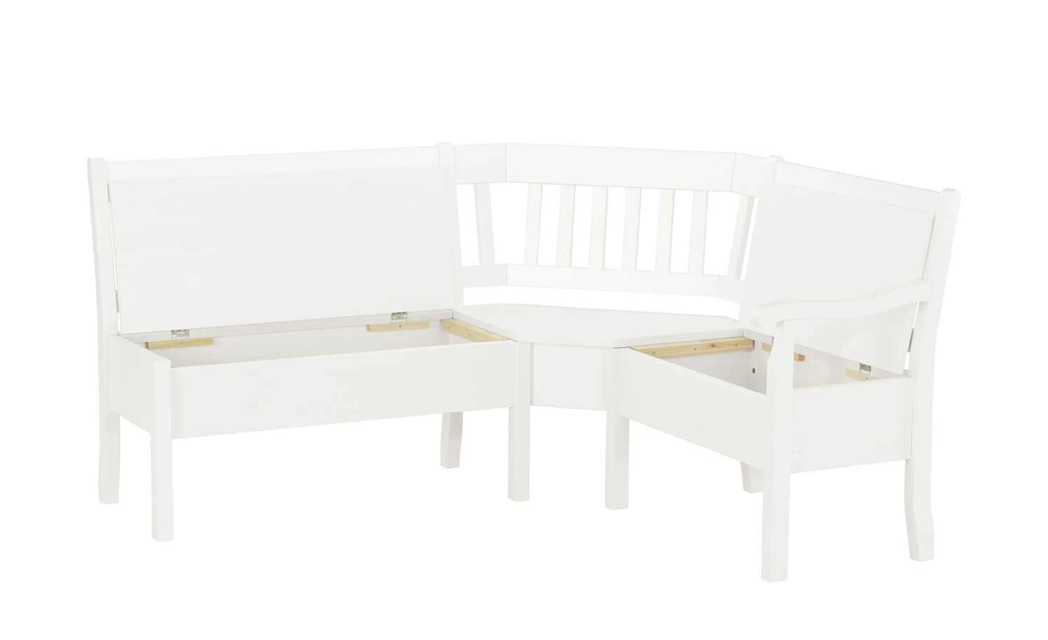 maison bleue Truhen-Eckbank massiv Bendix | Weiß ca. 213 x 147 cm 2 maison bleue Truhen-Eckbank massiv Bendix | Weiß ca. 213 x 147 cm – Bild 2