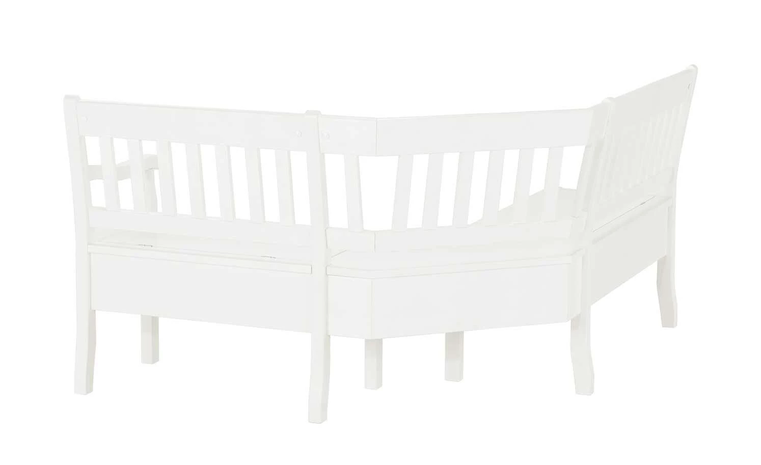 maison bleue Truhen-Eckbank massiv Bendix | Weiß ca. 213 x 147 cm 3 maison bleue Truhen-Eckbank massiv Bendix | Weiß ca. 213 x 147 cm – Bild 3