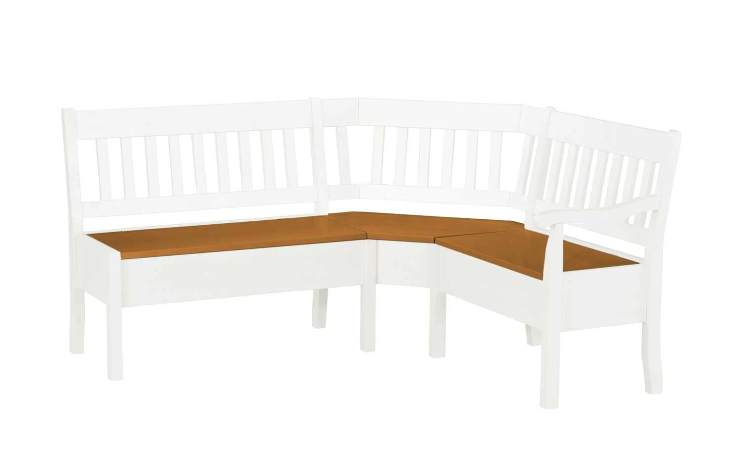 maison bleue Truhen-Eckbank massiv Bendix | Weiß / bernsteinfarben ca. 213 x 147 cm 1 maison bleue Truhen-Eckbank massiv Bendix | Weiß / bernsteinfarben ca. 213 x 147 cm