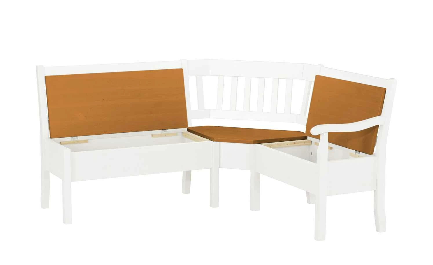 maison bleue Truhen-Eckbank massiv Bendix | Weiß / bernsteinfarben ca. 213 x 147 cm 8 maison bleue Truhen-Eckbank massiv Bendix | Weiß / bernsteinfarben ca. 213 x 147 cm – Bild 8