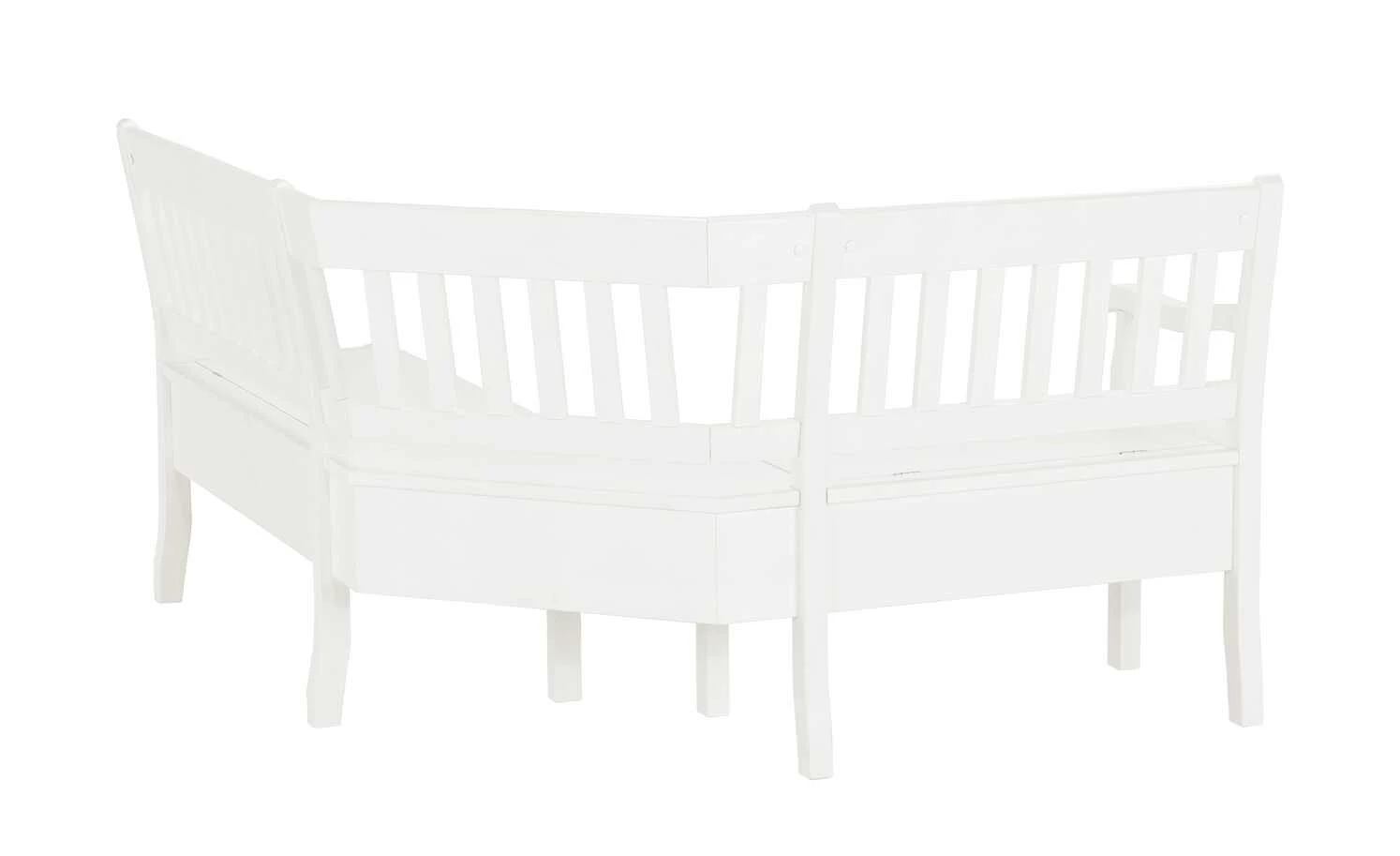 maison bleue Truhen-Eckbank massiv Bendix | Weiß ca. 147 x 213 cm 2 maison bleue Truhen-Eckbank massiv Bendix | Weiß ca. 147 x 213 cm – Bild 2