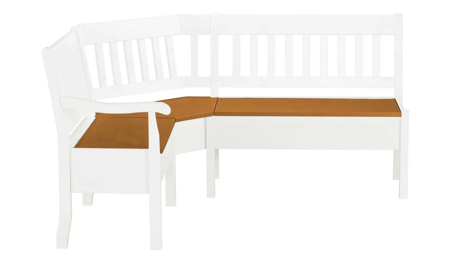 maison bleue Truhen-Eckbank massiv Bendix | Weiß / bernsteinfarben ca. 147 x 213 cm 7 maison bleue Truhen-Eckbank massiv Bendix | Weiß / bernsteinfarben ca. 147 x 213 cm – Bild 7