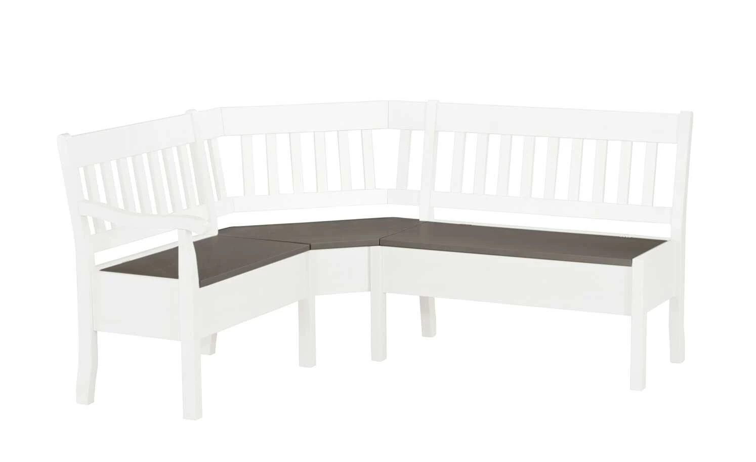 maison bleue Truhen-Eckbank massiv Bendix | Weiß / Grau ca. 147 x 213 cm 1 maison bleue Truhen-Eckbank massiv Bendix | Weiß / Grau ca. 147 x 213 cm