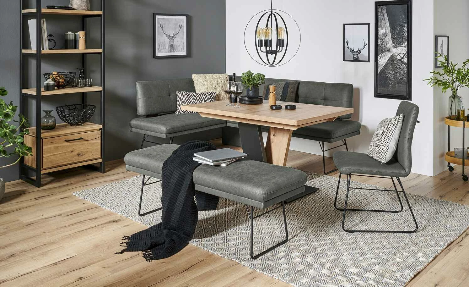 Eckbank | Anthrazit rechts 1 Eckbank | Anthrazit rechts