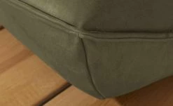 KOINOR Leder-Kufen-Bank auf Holzpodest drehbar Schwof | Verde (Dunkelgrün) / Kontrastfaden Beige Drehfunktion -Bänke Verkaufsladen 15302479 10 202109021233