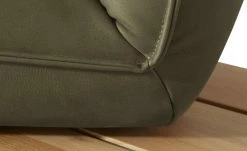 KOINOR Leder-Kufen-Bank auf Holzpodest drehbar Schwof | Verde (Dunkelgrün) / Kontrastfaden Beige Drehfunktion -Bänke Verkaufsladen 15302479 9 202109021233