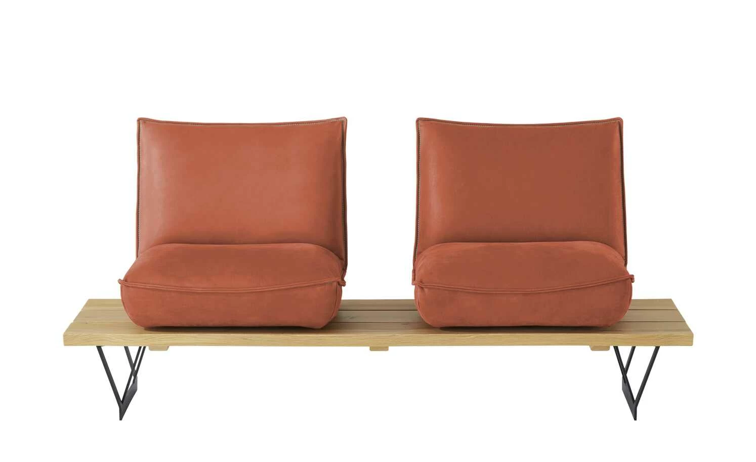 KOINOR Leder-Kufen-Bank auf Holzpodest drehbar Schwof | Fire (Cognac) / Kontrastfaden Beige Drehfunktion 15 KOINOR Leder-Kufen-Bank auf Holzpodest drehbar Schwof | Fire (Cognac) / Kontrastfaden Beige Drehfunktion – Bild 15