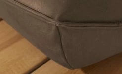 KOINOR Leder-Kufen-Bank auf Holzpodest drehbar Schwof | Muskat (Braun) / Kontrastfaden Beige Drehfunktion -Bänke Verkaufsladen 15302482 6 202109021233