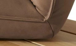 KOINOR Leder-Kufen-Bank auf Holzpodest drehbar Schwof | Chai (Hellbraun) / Kontrastfaden Beige Drehfunktion -Bänke Verkaufsladen 15302483 12 202109021233