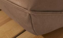 KOINOR Leder-Kufen-Bank auf Holzpodest drehbar Schwof | Chai (Hellbraun) / Kontrastfaden Beige Drehfunktion -Bänke Verkaufsladen 15302483 13 202109021233