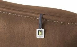 KOINOR Leder-Kufen-Bank auf Holzpodest drehbar Schwof | Chai (Hellbraun) / Kontrastfaden Beige Drehfunktion -Bänke Verkaufsladen 15302483 8 202109021233