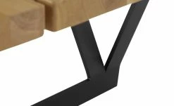 KOINOR Leder-Kufen-Bank auf Holzpodest drehbar Schwof | Chai (Hellbraun) / Kontrastfaden Beige Drehfunktion -Bänke Verkaufsladen 15302483 9 202109021233