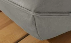 KOINOR Leder-Kufen-Bank auf Holzpodest drehbar Schwof | Asphalt (Hellgrau) / Kontrastfaden Schwarz Drehfunktion -Bänke Verkaufsladen 15302484 11 202109021233