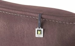 KOINOR Leder-Kufen-Bank auf Holzpodest drehbar Schwof | Plum (Rosa) / Kontrastfaden Hellgrau Drehfunktion -Bänke Verkaufsladen 15302486 10 202109021233