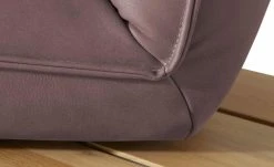 KOINOR Leder-Kufen-Bank auf Holzpodest drehbar Schwof | Plum (Rosa) / Kontrastfaden Hellgrau Drehfunktion -Bänke Verkaufsladen 15302486 14 202109021233