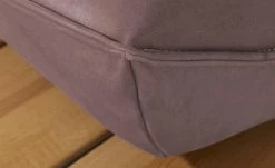 KOINOR Leder-Kufen-Bank auf Holzpodest drehbar Schwof | Plum (Rosa) / Kontrastfaden Hellgrau Drehfunktion -Bänke Verkaufsladen 15302486 15 202109021233