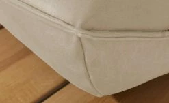 KOINOR Leder-Kufen-Bank auf Holzpodest drehbar Schwof | Jade (Beige) / Kontrastfaden Dunkelbraun Drehfunktion -Bänke Verkaufsladen 15302489 13 202109021233