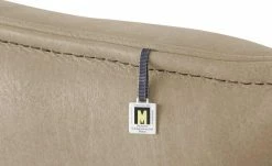 KOINOR Leder-Kufen-Bank auf Holzpodest drehbar Schwof | Jade (Beige) / Kontrastfaden Dunkelbraun Drehfunktion -Bänke Verkaufsladen 15302489 8 202109021233