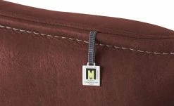 KOINOR Leder-Kufen-Bank auf Holzpodest drehbar Schwof | Chilli (Rot) / Kontrastfaden Beige Drehfunktion inkl. Sitzvorzug -Bänke Verkaufsladen 15302490 3 202109021233