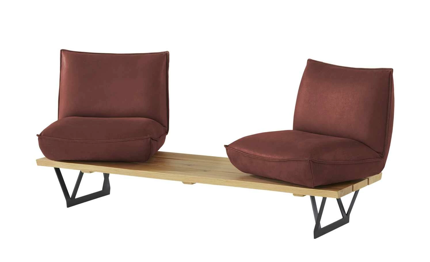 KOINOR Leder-Kufen-Bank auf Holzpodest drehbar Schwof | Chilli (Rot) / Kontrastfaden Beige Drehfunktion inkl. Drehstopp 10 KOINOR Leder-Kufen-Bank auf Holzpodest drehbar Schwof | Chilli (Rot) / Kontrastfaden Beige Drehfunktion inkl. Drehstopp – Bild 10