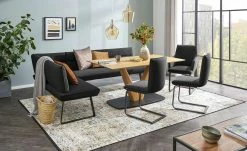 KOINOR Eckbank Dining System 3 | Schwarz rechts 217|cm