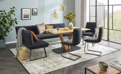 KOINOR Eckbank Dining System 3 | Dunkelblau rechts 217|cm