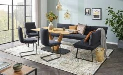 KOINOR Eckbank Dining System 3 | Dunkelblau links 217|cm