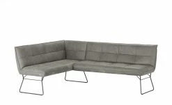 KOINOR Leder-Eckbank Bexx | Asphalt (Hellgrau) rechts 204|cm