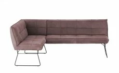 KOINOR Leder-Eckbank Bexx | Plum (Rosa) / Hellgrau rechts 204|cm -Bänke Verkaufsladen 15302922 11 202111161258