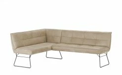 KOINOR Leder-Eckbank Bexx | Jade (Beige) / Braun rechts 204|cm