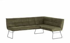 KOINOR Leder-Eckbank Bexx | Verde (Dunkelgrün) / Beige links 204|cm
