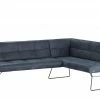 KOINOR Leder-Eckbank Bexx | Night (Dunkelblau) / Hellgrau links 204|cm