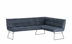 KOINOR Leder-Eckbank Bexx | Night (Dunkelblau) / Hellgrau links 204|cm