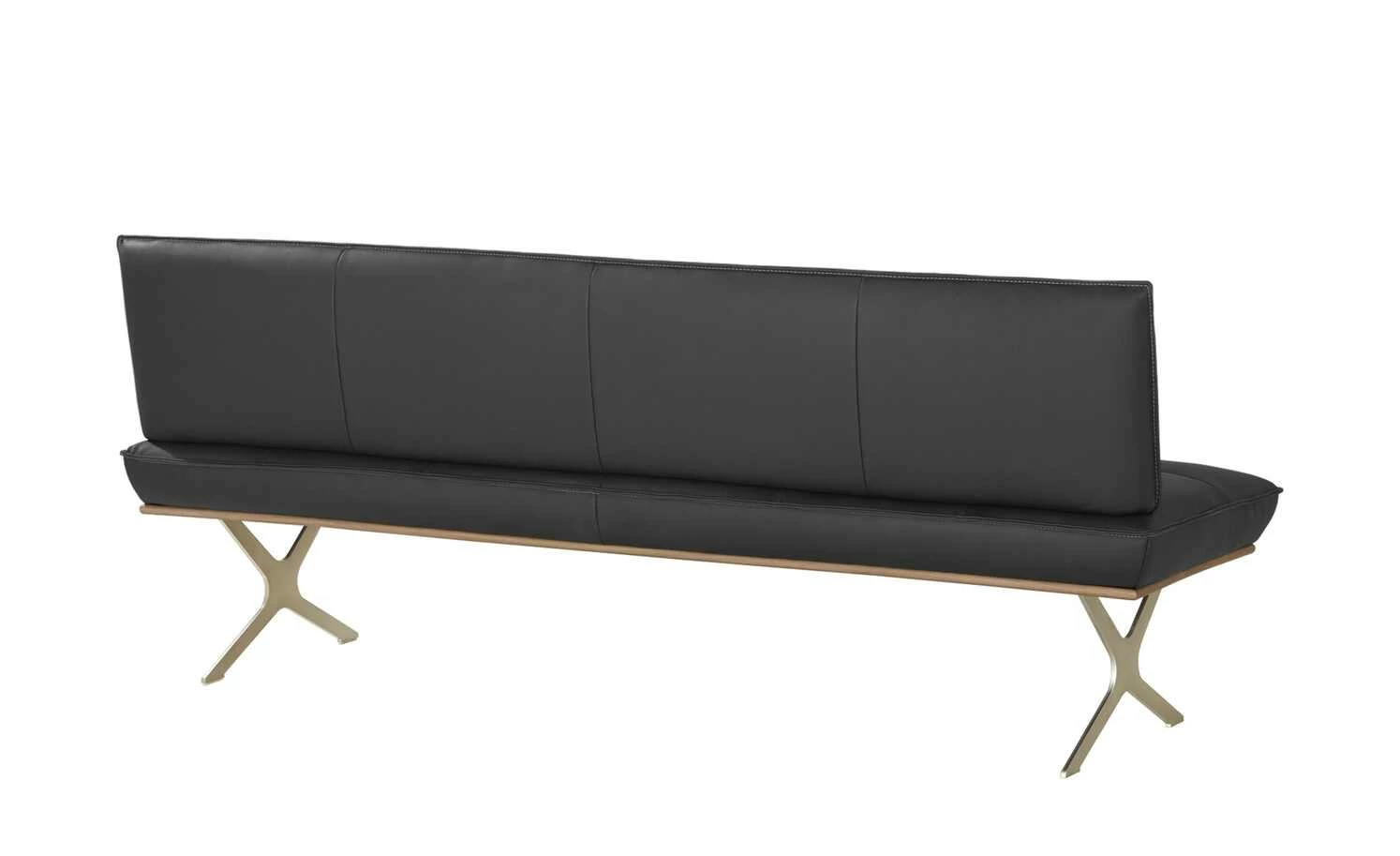 KOINOR Sitzbank Dining System 1 | Nero (Schwarz) / Kontrastnaht Grau 154|cm 2 KOINOR Sitzbank Dining System 1 | Nero (Schwarz) / Kontrastnaht Grau 154|cm – Bild 2