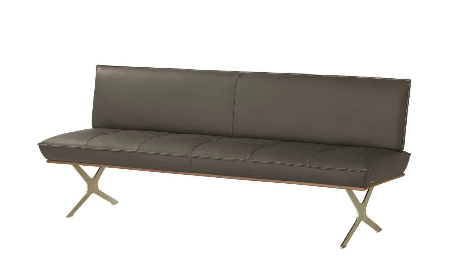 KOINOR Sitzbank Dining System 1 | Carbone (Grau-Braun) / Kontrastnaht Beige 154|cm 1 KOINOR Sitzbank Dining System 1 | Carbone (Grau-Braun) / Kontrastnaht Beige 154|cm