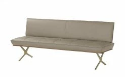 KOINOR Sitzbank Dining System 1 | Nebbia (Taupe) / Kontrastnaht Dunkelbraun 154|cm