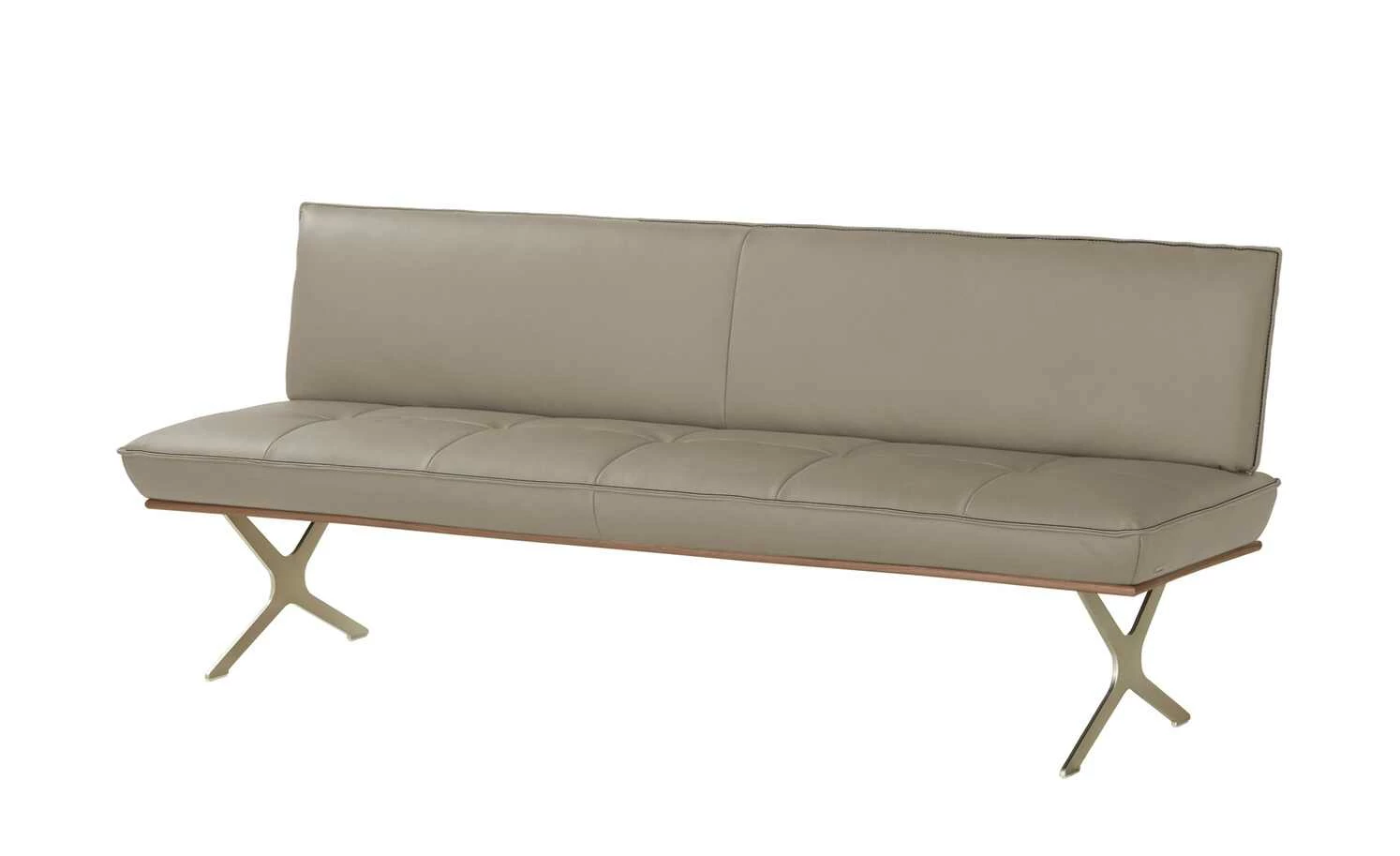 KOINOR Sitzbank Dining System 1 | Nebbia (Taupe) / Kontrastnaht Dunkelbraun 154|cm 1 KOINOR Sitzbank Dining System 1 | Nebbia (Taupe) / Kontrastnaht Dunkelbraun 154|cm