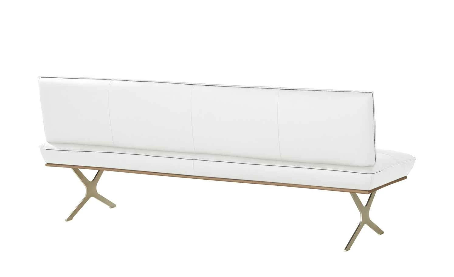 KOINOR Sitzbank Dining System 1 | Latte (Weiß) / Kontrastnaht Grau 154|cm 3 KOINOR Sitzbank Dining System 1 | Latte (Weiß) / Kontrastnaht Grau 154|cm – Bild 3