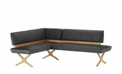 KOINOR Eckbank Dining System 2 | Dunkelgrau / Dunkelgrau / Kontrastfaden Hellgrau rechts 197|cm
