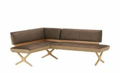KOINOR Eckbank Dining System 2 | Braun / Hellbraun / Kontrastfaden Nougat rechts 197|cm