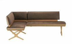 KOINOR Eckbank Dining System 2 | Braun / Hellbraun / Kontrastfaden Nougat rechts 197|cm -Bänke Verkaufsladen 15303087 12 202110042235