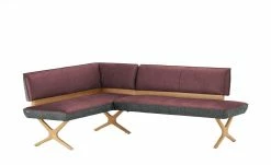 KOINOR Eckbank Dining System 2 | Rostrot / Dunkelgrau / Kontrastfaden Schwarz rechts 197|cm
